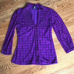 ⭐️3/$20 INC blouse with sheer sleeves